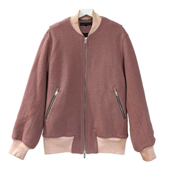 LIKE NEW Rag & Bone Women's Oversized Elle Bomber Jacket in Mauve Size S/P - Picture 5 of 11